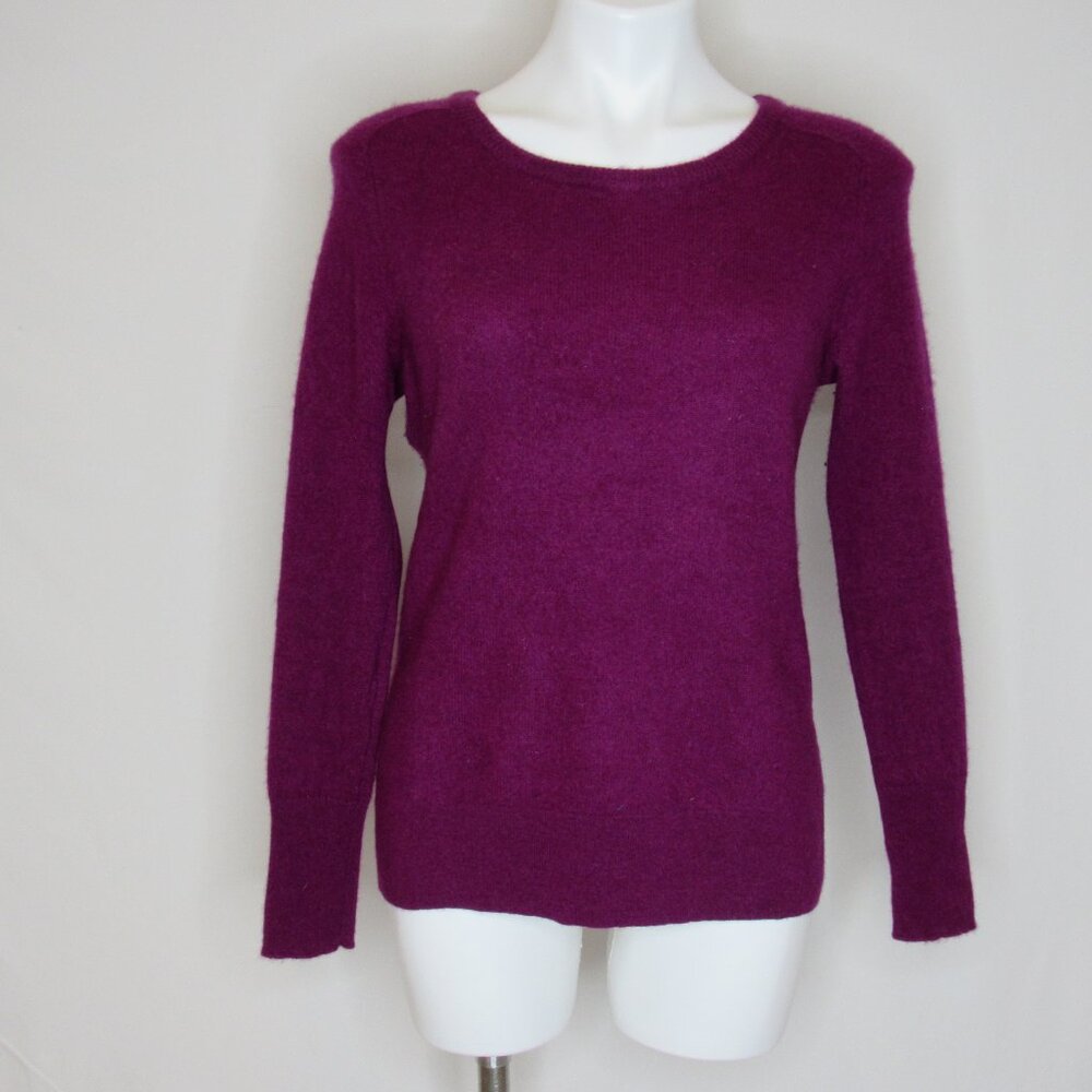 Halogen Burgundy Red 100% Cashmere Long Sleeve Sweater Women's M Medium